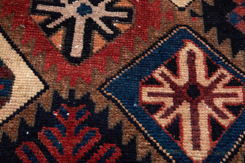 6' 9" x 3' 4" Excellent Hand-Knotted Vintage Tribal Rug - Yasi & Fara 
