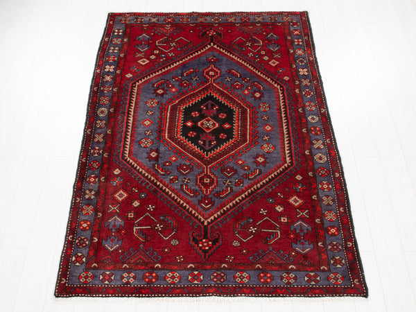 7' 1" x 4' 10" Excellent Hand-Knotted Vintage Tribal Rug - Yasi & Fara 