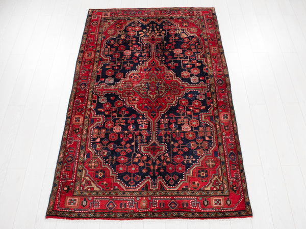 7' 6" x 4' 6" Excellent Hand-Knotted Antique Tribal Rug