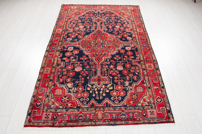 7' 6" x 4' 6" Excellent Hand-Knotted Antique Tribal Rug
