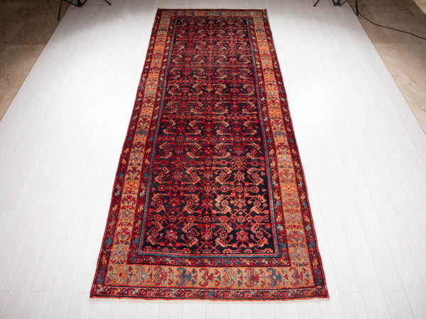 12' 9" x 5' Excellent Hand-Knotted Vintage Tribal Rug