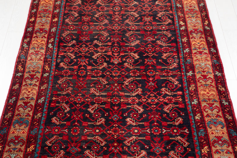 12' 9" x 5' Excellent Hand-Knotted Vintage Tribal Rug