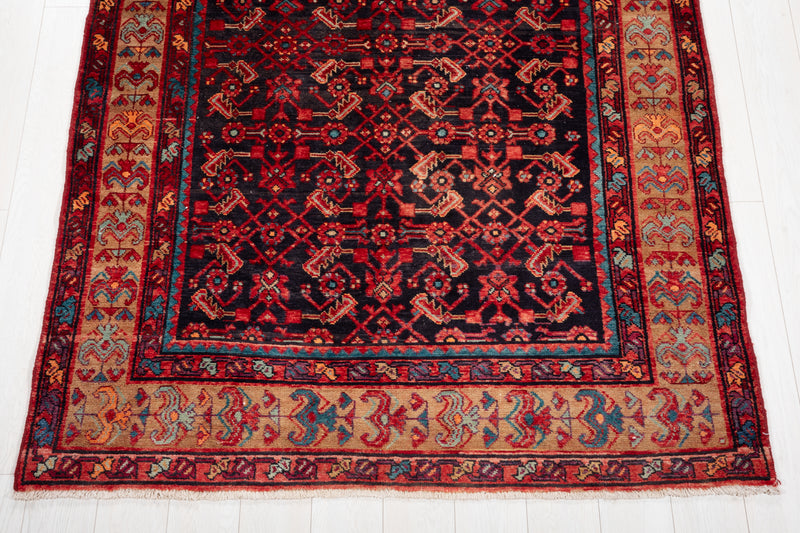 12' 9" x 5' Excellent Hand-Knotted Vintage Tribal Rug