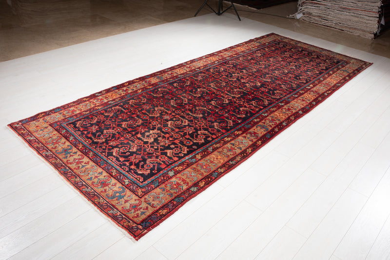 12' 9" x 5' Excellent Hand-Knotted Vintage Tribal Rug