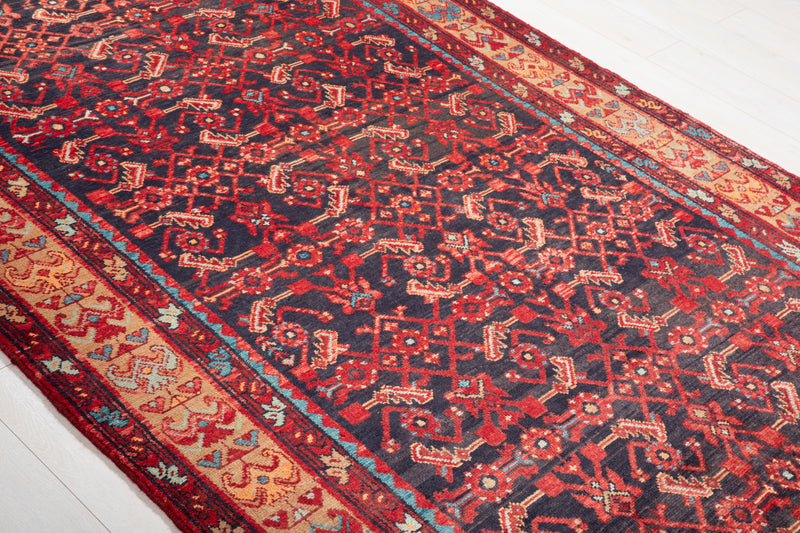 12' 9" x 5' Excellent Hand-Knotted Vintage Tribal Rug