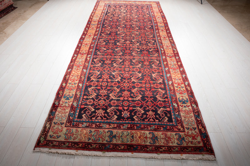 12' 9" x 5' Excellent Hand-Knotted Vintage Tribal Rug
