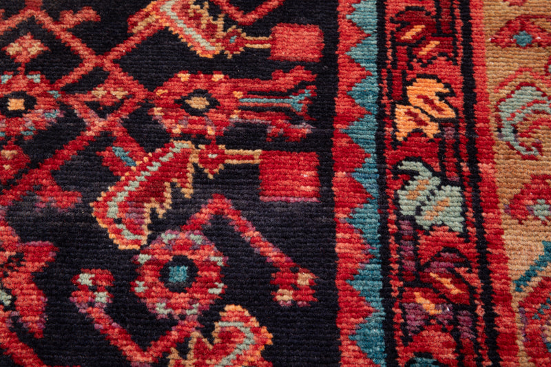 12' 9" x 5' Excellent Hand-Knotted Vintage Tribal Rug