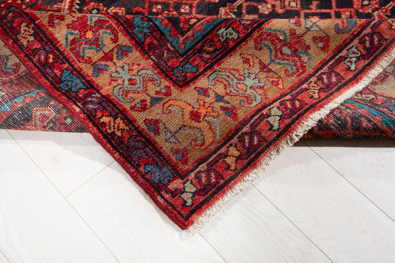 12' 9" x 5' Excellent Hand-Knotted Vintage Tribal Rug