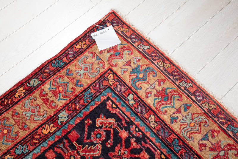12' 9" x 5' Excellent Hand-Knotted Vintage Tribal Rug