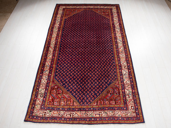 10' 4" x 5' 6" Excellent Hand-Knotted Vintage Tribal Rug