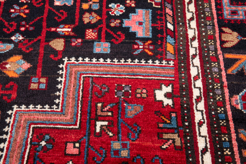 6' 11" x 4' 4" Excellent Hand-Knotted Vintage Tribal Rug