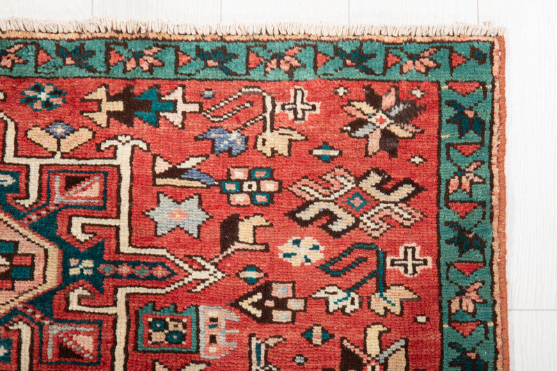 9' 6" x 3' 10" Excellent Hand-Knotted Vintage Tribal Runner Rug