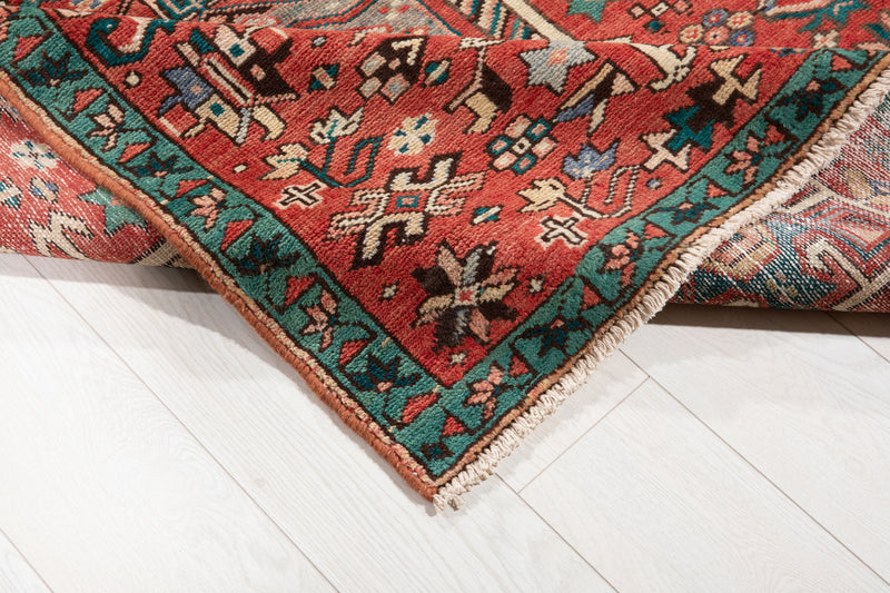 9' 6" x 3' 10" Excellent Hand-Knotted Vintage Tribal Runner Rug