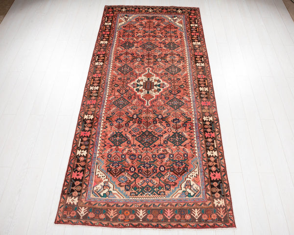 10' 2" x 4' 7" Excellent Hand-Knotted Vintage Tribal Rug