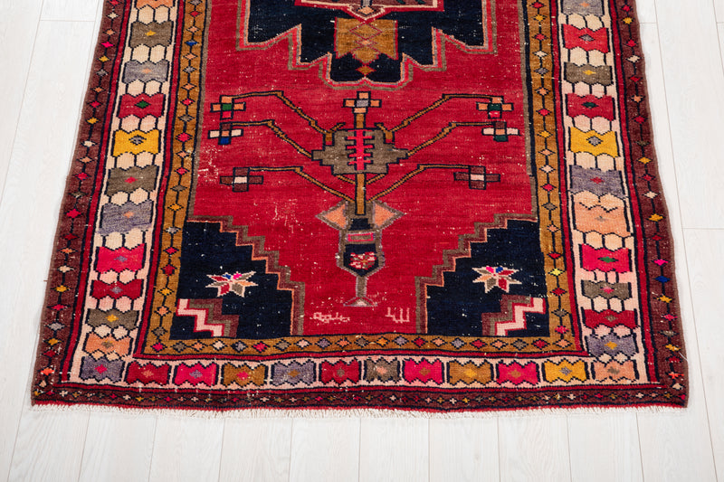 7' 3" x 4' 7" Excellent Hand-Knotted Antique Tribal Rug