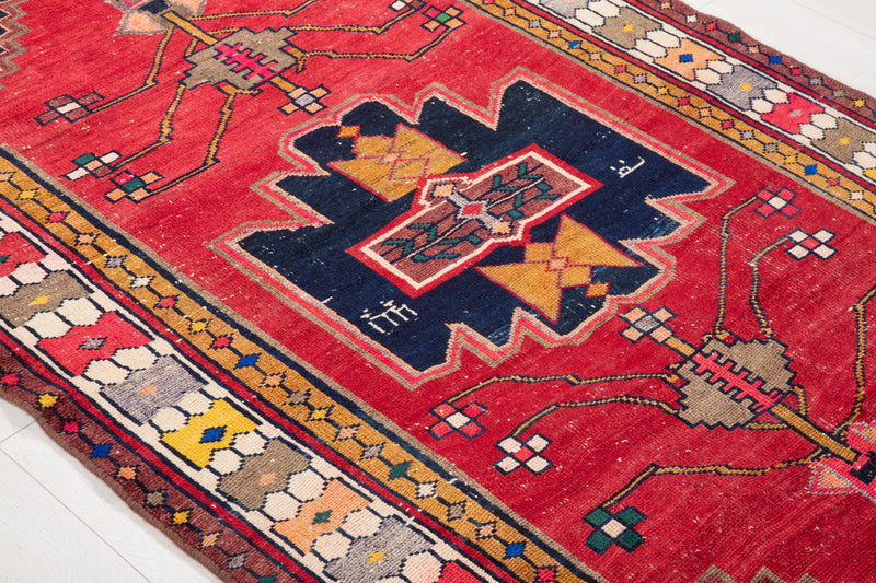 7' 3" x 4' 7" Excellent Hand-Knotted Antique Tribal Rug