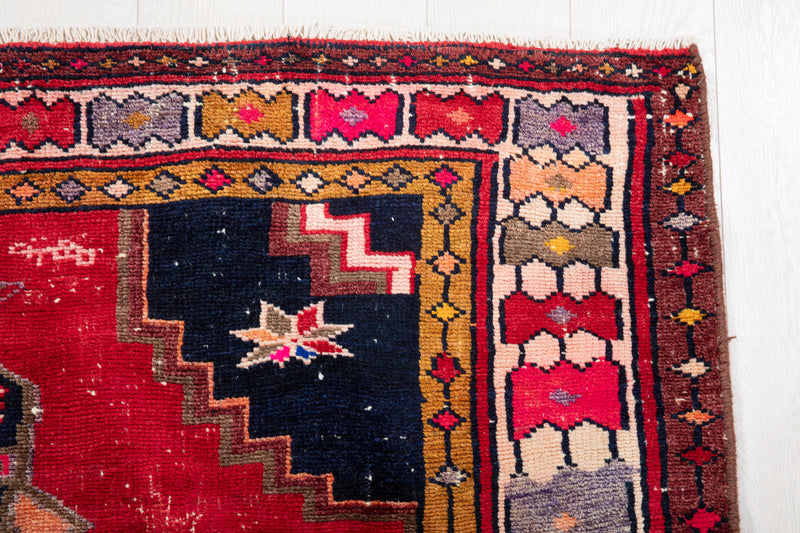 7' 3" x 4' 7" Excellent Hand-Knotted Antique Tribal Rug