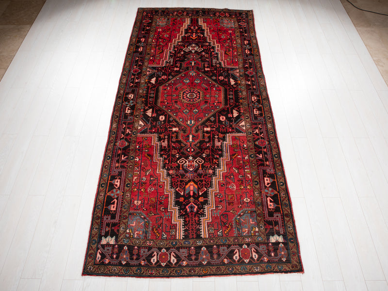 10' 11" x 5' Excellent Hand-Knotted Vintage Tribal Rug - Yasi & Fara 