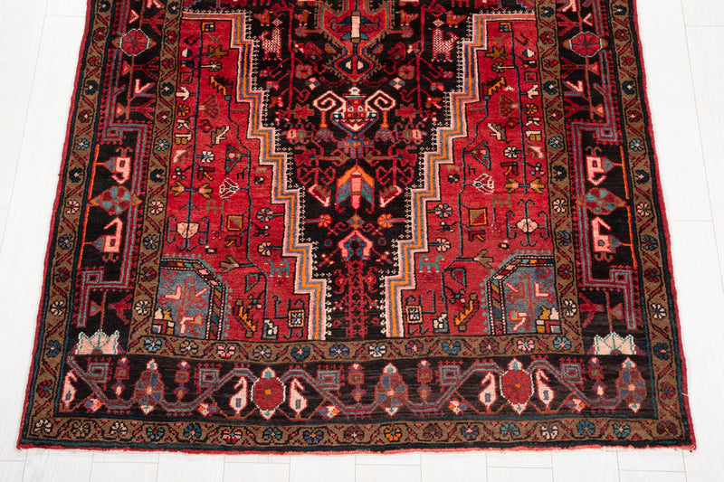 10' 11" x 5' Excellent Hand-Knotted Vintage Tribal Rug - Yasi & Fara 