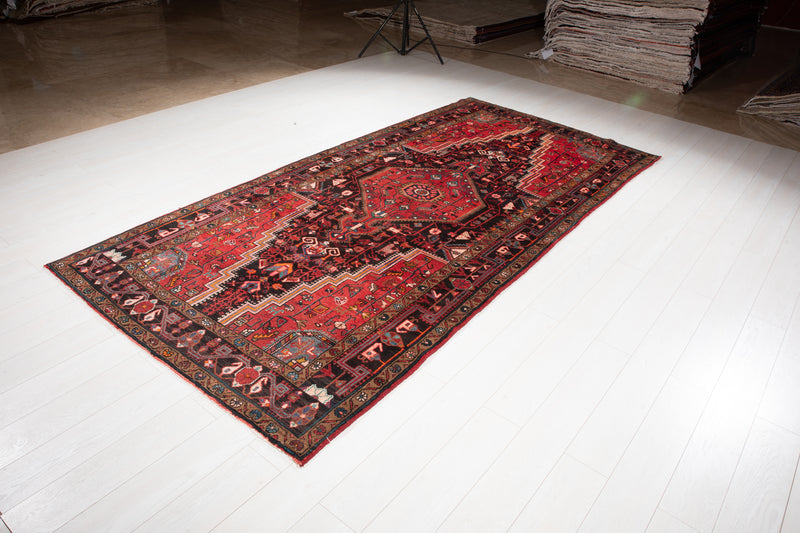 10' 11" x 5' Excellent Hand-Knotted Vintage Tribal Rug - Yasi & Fara 