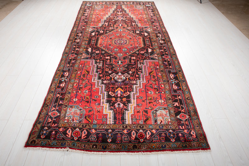 10' 11" x 5' Excellent Hand-Knotted Vintage Tribal Rug - Yasi & Fara 