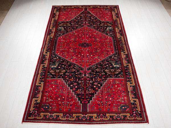 10' 4" x 5' 9" Excellent Hand-Knotted Vintage Collectible Tribal Rug