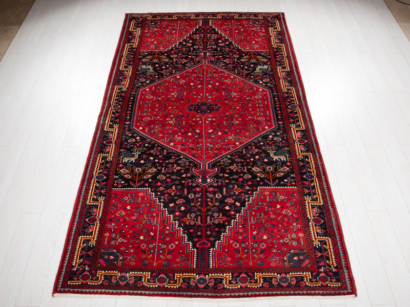 10' 4" x 5' 9" Excellent Hand-Knotted Vintage Collectible Tribal Rug