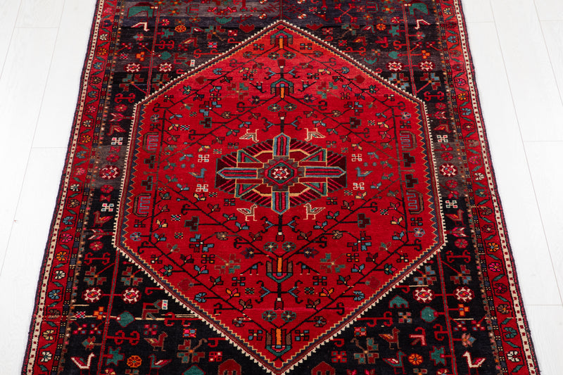 11' 5" x 4' 3" Excellent Hand-Knotted Vintage Tribal Rug