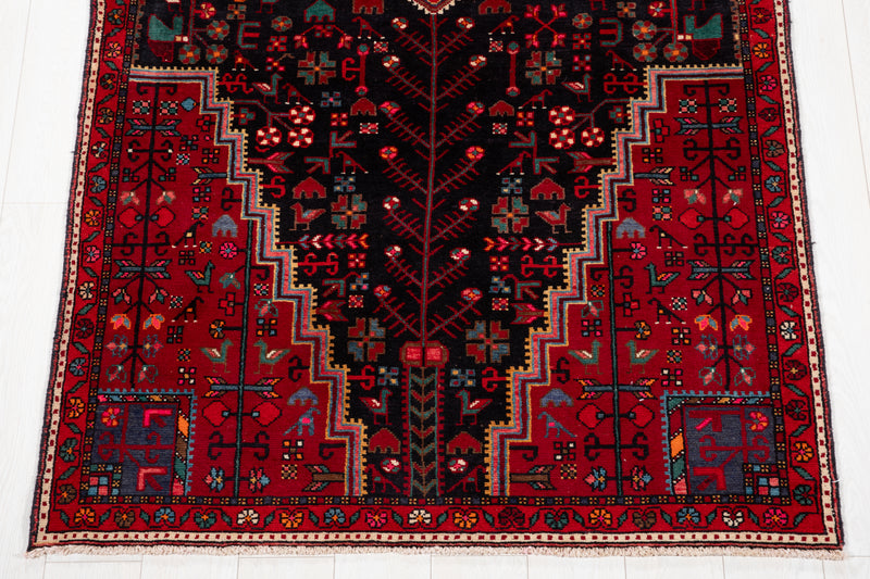 11' 5" x 4' 3" Excellent Hand-Knotted Vintage Tribal Rug