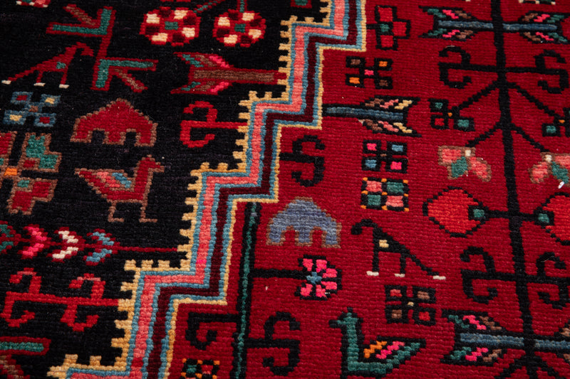 11' 5" x 4' 3" Excellent Hand-Knotted Vintage Tribal Rug