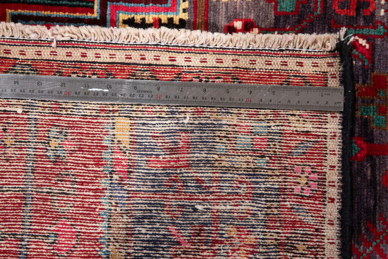 11' 5" x 4' 3" Excellent Hand-Knotted Vintage Tribal Rug