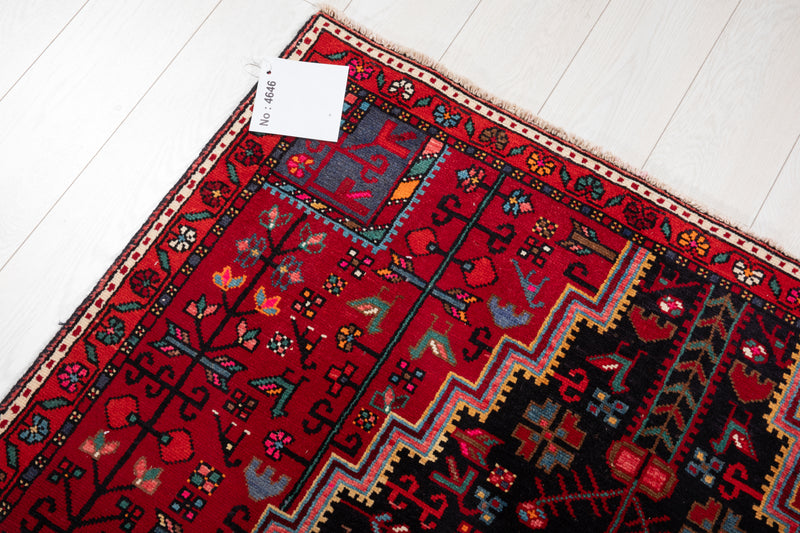 11' 5" x 4' 3" Excellent Hand-Knotted Vintage Tribal Rug