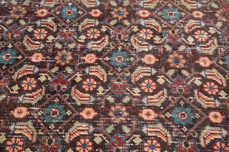 13' 10" x 4' 7" Excellent Hand-Knotted Antique Wide Runner Rug