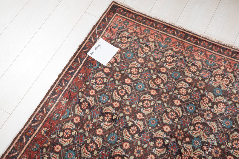 13' 10" x 4' 7" Excellent Hand-Knotted Antique Wide Runner Rug