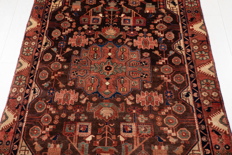 9' 7" x 4' 10" Excellent Hand-Knotted Vintage Tribal Rug