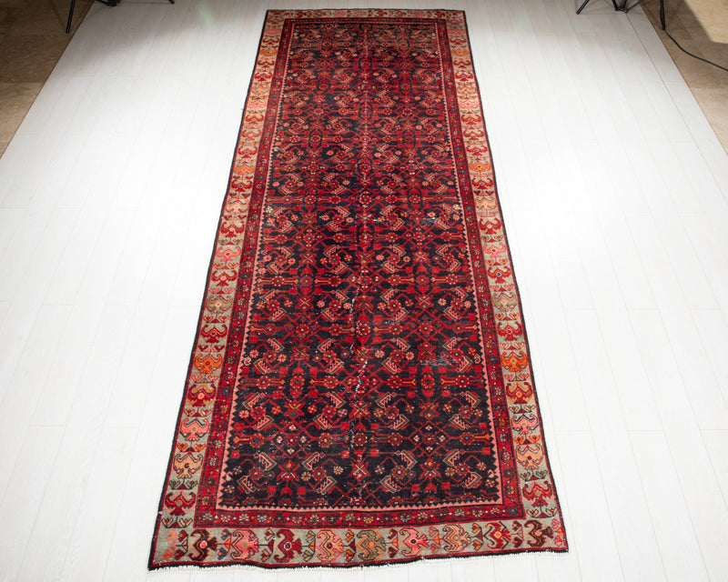 12' 5" x 4' 8" Excellent Hand-Knotted Antique Tribal Rug - Yasi & Fara 