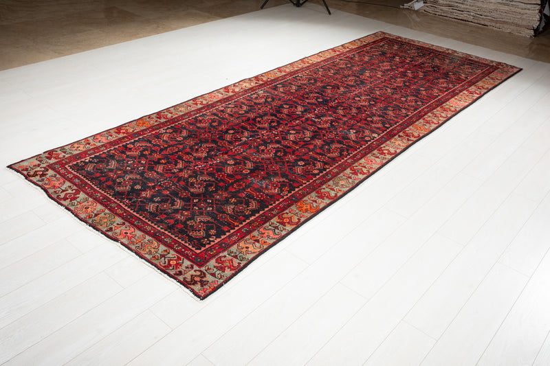 12' 5" x 4' 8" Excellent Hand-Knotted Antique Tribal Rug - Yasi & Fara 