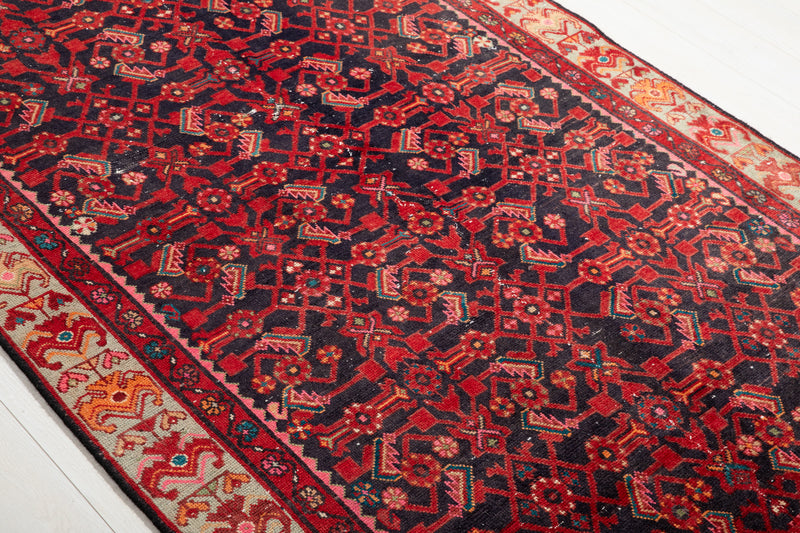 12' 5" x 4' 8" Excellent Hand-Knotted Antique Tribal Rug - Yasi & Fara 
