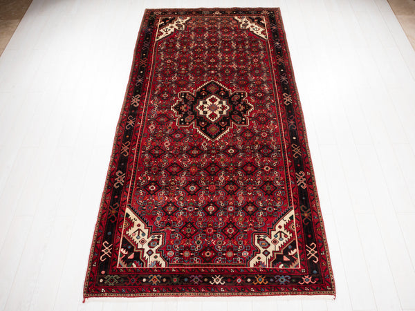 9' 11" x 4' 11" Excellent Hand-Knotted Vintage Tribal Rug - Yasi & Fara 
