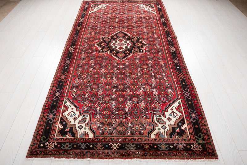 9' 11" x 4' 11" Excellent Hand-Knotted Vintage Tribal Rug - Yasi & Fara 