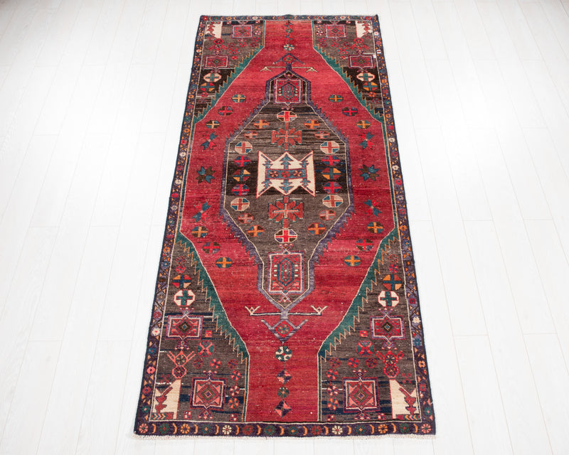 8' 9" x 3' 8" Excellent Hand-Knotted Antique Tribal Rug