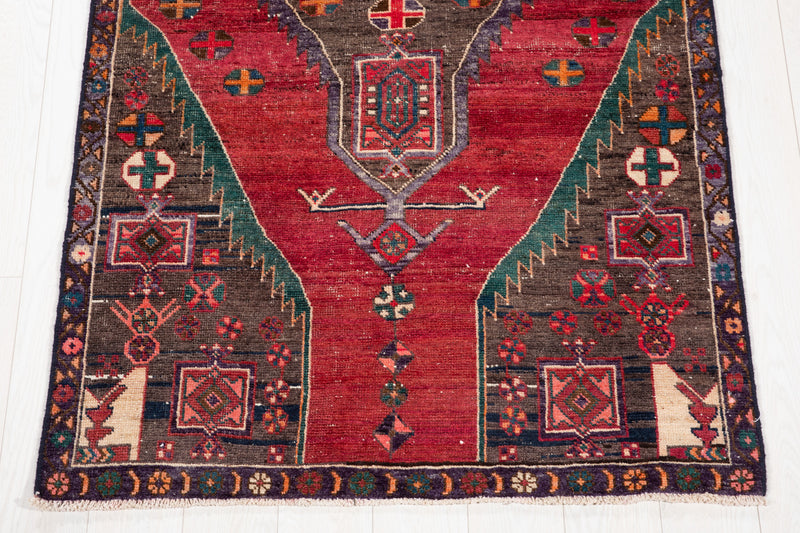 8' 9" x 3' 8" Excellent Hand-Knotted Antique Tribal Rug