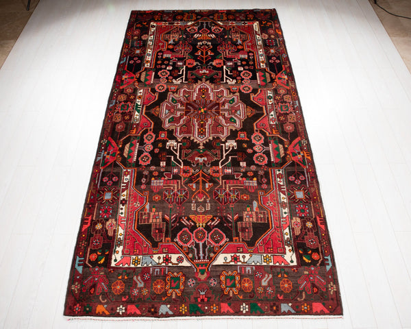 11' 4" x 5' 7" Excellent Hand-Knotted Collectible Vintage Tribal Rug - Yasi & Fara 