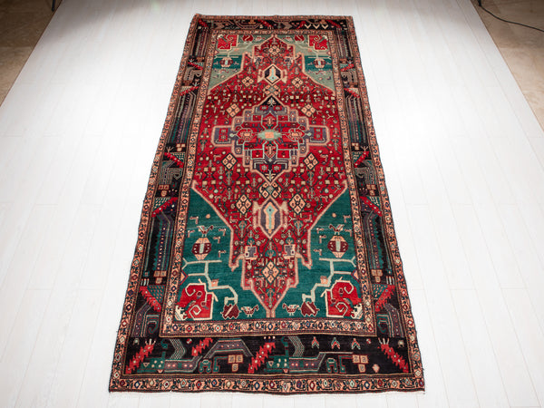 11' 1" x 5' Excellent Hand-Knotted Collectible Antique Tribal Rug - Yasi & Fara 