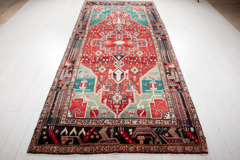 11' 1" x 5' Excellent Hand-Knotted Collectible Antique Tribal Rug - Yasi & Fara 