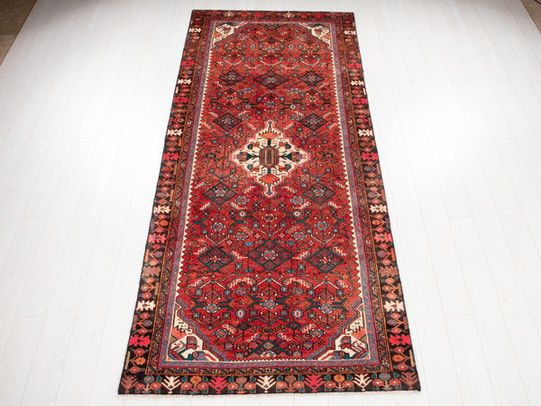 9' 11" x 4' 3" Excellent Hand-Knotted Vintage Tribal Rug - Yasi & Fara 