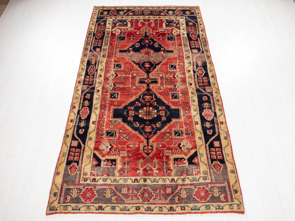 9' x 4' 11" Excellent Hand-Knotted Collectible Antique Tribal Rug - Yasi & Fara 