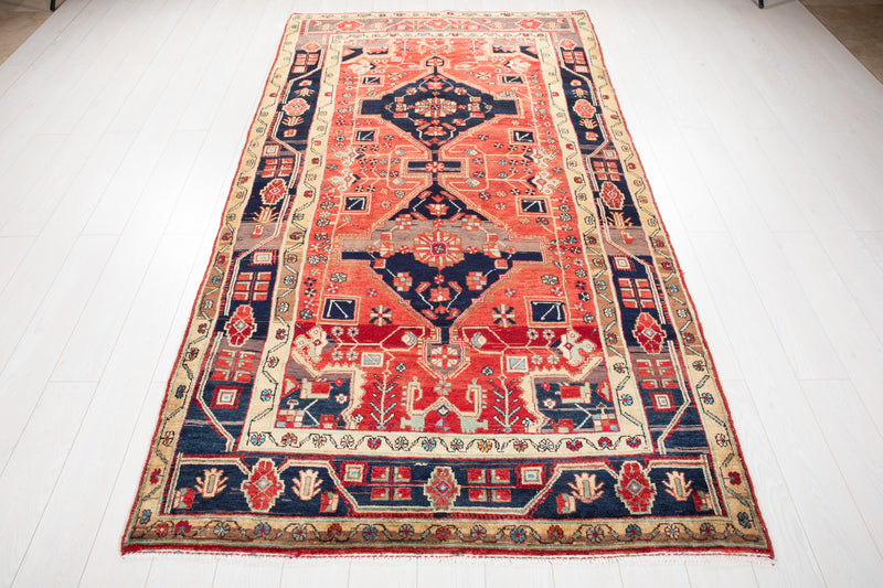 9' x 4' 11" Excellent Hand-Knotted Collectible Antique Tribal Rug - Yasi & Fara 