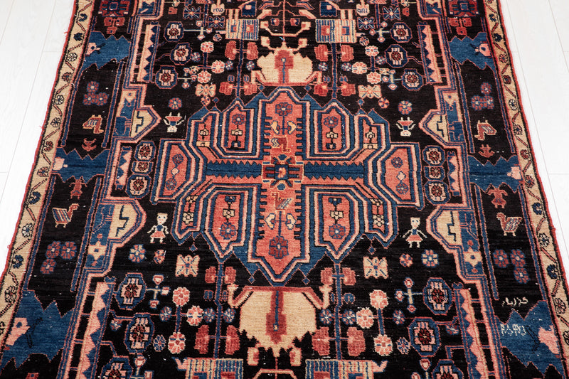 11' 4" x 5' Excellent Hand-Knotted Vintage Tribal Rug - Yasi & Fara 