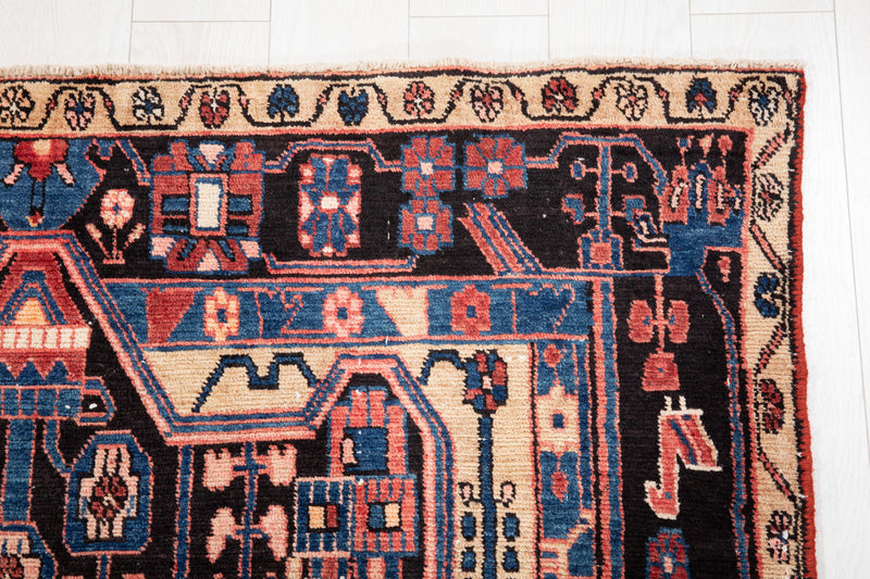 11' 4" x 5' Excellent Hand-Knotted Vintage Tribal Rug - Yasi & Fara 